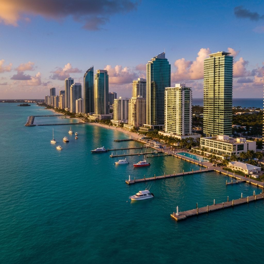 Caribbean coastline aerial view